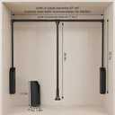 Heavy Duty Pull Down Closet Rod 35-48" Stainless Steel 60lbs