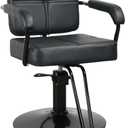 Salon Chair for Hair Stylist, Hydraulic Pump Hair Salon Chair Black