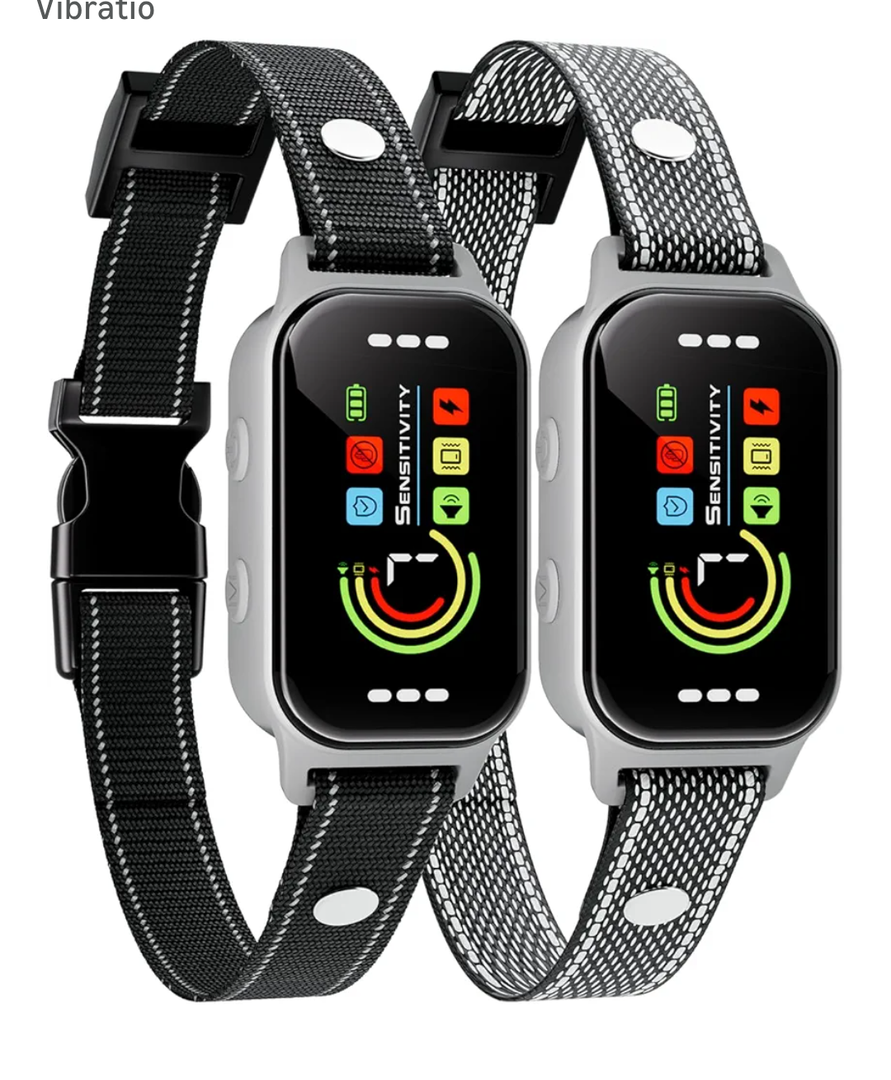 Bark Collar, Heijace 2 Pack Dog Bark Collar for Small, Medium, Large （5-150 lbs）Dogs- Smart Rechargeable Anti-Barking Training Collar with 7 Adjustable Sensitivity-Bark Shock Collar with Beep Vibratio Grey