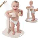 GROWNSY Baby Bath Stand for Babies 6 Months & Up, Foldable Baby Shower Stand for Infants and Toddlers, Adjustable Baby Shower Standing Support With Shower Holder