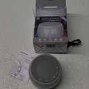 iLive Gentle Wake Alarm White Noise Machine Digital Round Tabletop Modern with Alarm