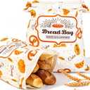 2-Pack XL Zipper Cotton Beeswax Bread Bags, 1713 Inches Reusable, Fridge Safe to Keep Homemade Sourdough Fresh