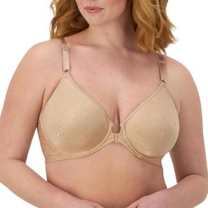 Bali Women's Underwire Shaping Bra, Comfort Revolution T-shirt Bra, Front-close Bra (38DD, Nude)