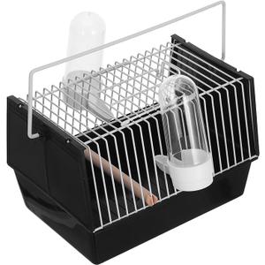 Generic Portable Bird Cage Handheld Carrier for Small Birds Parrots Lightweight Travel Cage with Handle 8.27 Inch Mini Bird Travel Carrier for Outdoor Use