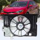 Radiator Cooling Fan 163630T020 TO3115181 1647123030 Replacement for 2014-2019 Corolla 12V Black