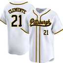Custom Mens/Women/Youth Pittsburgh Baseball Stitched T-Shirt for Sports Fan (X-Large)