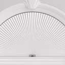 Myshade Arch Window Shades Half Circle Light Filtering Cellular Shades Cordless No Drill Blinds for Windows Half Moon Honeycomb Fabric No Tools Shades Easy Install (1PCS White 72" W X 36" H)