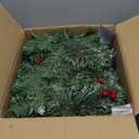 TURNMEON 9 Ft Prelit Artificial Christmas Garland Decor Timer 50 Lights 8 Modes Berry Snowy Bristle Pinecone Battery Operated Xmas Christmas Decoration Mantle Fireplace Home Indoor Outdoor