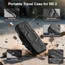 Switch 2 Accessory Bundle, 9-in-1 Protection Kit: Travel Carrying Case, Dockable Hard Shell, Silicone Grip Cover, 2 Tempered Glass Screen Protectors, 4 Thumb Grips for Switch 2 All-in-One Complete Set