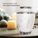 Trupoint Memorials Cremation Urns for Human Ashes, Decorative Burial Urn for Adult Men and Women, Large Opal with Silver Lining