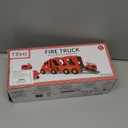 TEMI Fire Trucks Boy Toys for Toddlers 3-5 Year Old - Firetruck Toys for Kids 3 4 5 6 7, Transport Vehicle Carrier Set, Birthdays Gifts for Kids Girls Aged 4-6