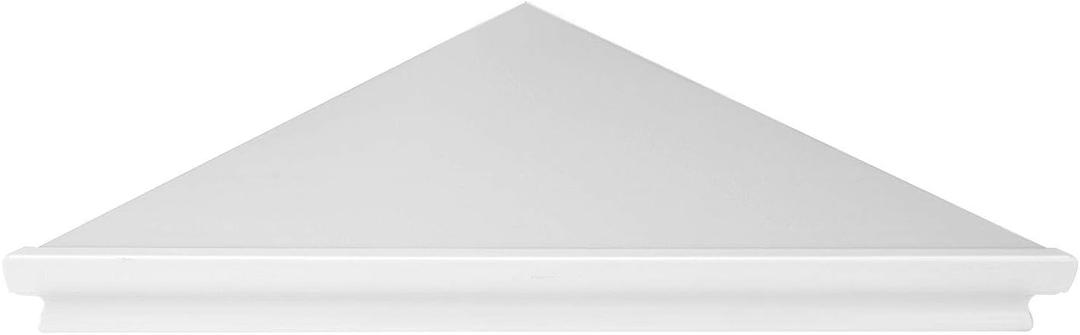 evron Wall Mount Corner Shelf,Easy to Install Metal Front Floating Corner Shelves with Self-Adhesive Tapes Frosting Pattern Right-Angled(White 1 Pack)