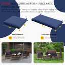 3 Pack Outdoor Replacement Cushions, Fit for 4-Seater Wicker Rattan Patio Conversation Set, 36x18x3,18x18x3, Liner & Cover