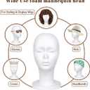 Leeven 1 Pack Foam Wig Head Stand for wigs Female Styrofoam Mannequin Head Wig Display for Style, Model, Display Hair, Hats, Hairpieces, Mask , Salon and Travel