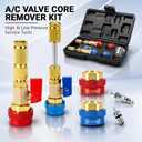 AC Valve Core Removal Tool, R134a R1234yf R22 Valve Core Remover Installer Tool Kit for Automotive Air Conditioning Systems, AC Valve Core Tool for Standard JRA and Schrader Valve