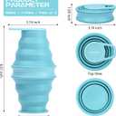 Nefeeko Collapsible Water Bottle,17oz(500ml) Reuseable BPA Free Silicone Foldable Water Bottles for Travel Gym Camping Hiking, Portable Leak Proof Sports Water Bottle with Carabiner