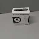 6 Pack Self Adhesive Curtain Rod Bracket Holding up to 20lbs, Easy to Assemble with No Drill Nail Scrawl, Transparent Orange Sticky Hanger and Holder