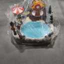 VCUTEKA Christmas Village Houses, Rotating Ferris Wheel with Kids Skating and Carousel Lighted Musical Christmas Village Collectible Building for Xmas Indoor Decorations or Holiday Table Displays