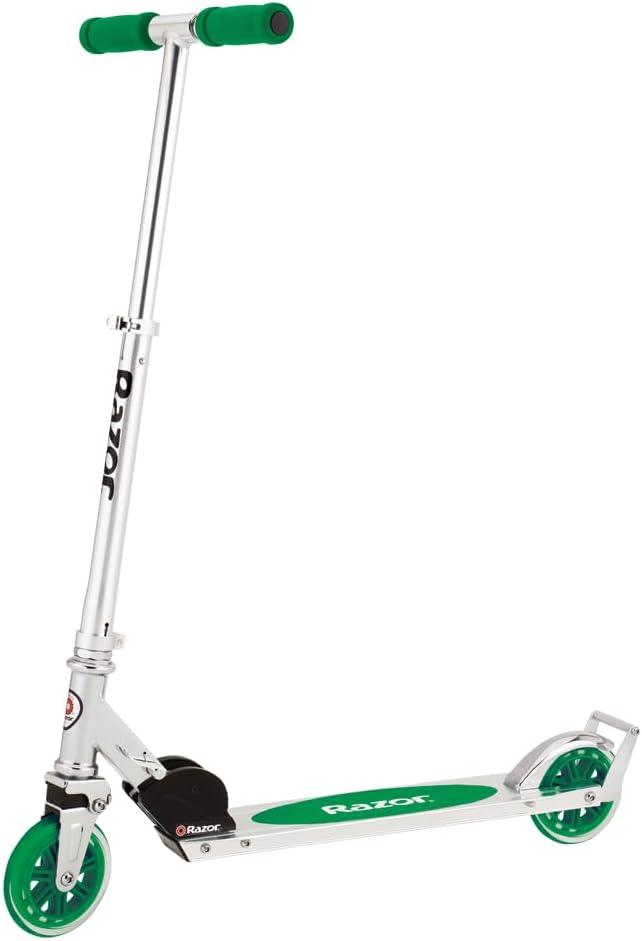 Razor A3 Kick Scooter for Kids Ages 5+ - Larger Wheels, Front Suspension, Wheelie Bar, Lightweight, Foldable, Aluminum Frame, and Adjustable Handlebars