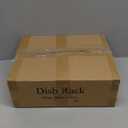 SNTD Dish Drying Rack, Expandable Dish Rack for Kitchen Counter, Stainless Steel Dish Drainer with Drainboard Set and Utensil Holder (White)