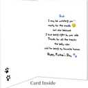 6 x IDU Fathers Day Card from Dog, Dog Dad Fathers Day Card Gift