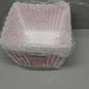 Bekith 6 Pack Plastic Popcorn Buckets Reusable, Large Popcorn Containers for Movie Night, 9" Square x 6" Tall