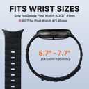 Bandletic Magnetic Silicone Bands Compatible with Google Pixel Watch 4/3/2/1 41mm for Women and Men, Rugged Soft Sport Strap Replacement Wristband