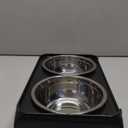 COMESOON Elevated Dog Bowls for Small Medium Dogs, 3 Height Adjustable Raised Stand with 2 Thick 6" Stainless Steel Food Bowls, Non-Slip Feeder Adjusts to 2.75", 6", 7.5", Black