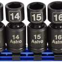 Astro Pneumatic Tool 78344 Metric 3/8" Drive Nano Pinless Universal Impact Sockets (10Piece)