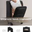 LOVEVOOK Medium Checked Luggage, 24 Inch Softside Suitcases with Spinner Wheels, Lightweight Suitcase with TSA Lock for Women Men, Large Luggage for Travel Business Trip