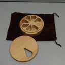 Wood Weekly Pill Organizer for Medicine Vitamin,Arthritis Friendly 7-Day Pill Box Medium Compartments Holder,Daily Portable Travel Pill Case with Velvet Bag