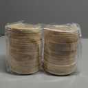 48Pcs Unfinished Wood Coasters, 4 Inch Round Blank Wooden Coasters for Crafts with Non-Slip Silicon Dots, Coffee Coaster for DIY Stained Painting Wood Engraving Home Decoration