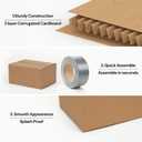 Rempry 30 Pack 8x6x4 Shipping Boxes Brown, Small Corrugated Cardboard Box for Mailing, Packaging Small Business, Kraft Mailer Gift Boxes