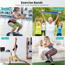 Resistance Bands for Working Out, 5-Pack Elastic Exercise Bands for Strength Training, Stretching, Workout; Home Gym Equipment for Women Men, Pilates Yoga Physical Therapy, Leg Glute Arm Exercise Kit