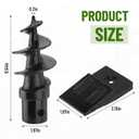 Bolt-On Spiral Point Auger, with 2 Pack 3 Point Auger Cutting Edge, for Heavy-Duty Augers, 3 Point Post Hole Digger