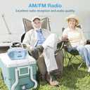 Gelielim Boombox CD and Cassette Player Combo, Boom Box Portable CD Players for Home with Bluetooth, AM FM Radio, Support Remote Control/AUX/USB/Earphone, LCD Display (Blue)