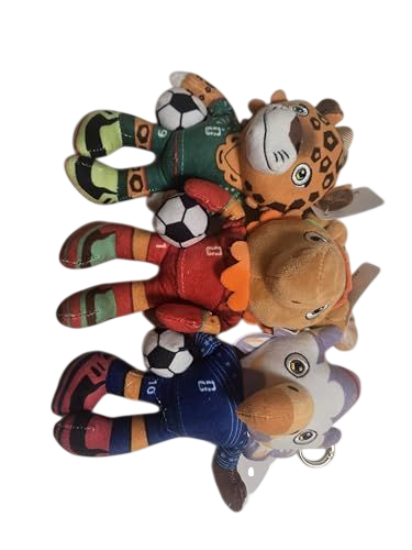 2026 FIFA World Cup Mascot Plush Keychain Set, Clutch™ the Bald Eagle, Zayu™ the Jaguar, and Maple™ the Moose, 3 Pack