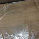 28"x 18" Extra Large Rectangle Teak Wood Ottoman Tray with Handles
