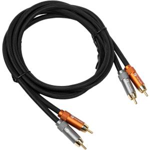 Fosi Audio 2RCA to 2RCA Cable 3.9Ft, Gold-Plated 2 RCA Male to 2 RCA Male Stereo Audio Cable for Home Theater Systems/Amplifier/Preamplifier/Active Speakers(1.2m/3.9Ft)