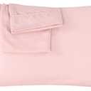 TBM Oversize Pillow Case Extra Large Fits Even The Fluffiest Pillows Including The Pancake Pillow Extra Tall Pillowcase 100% Egyptian Cotton 600 Thread Count (Blush/Rose Pink, Queen 23W X 34L)