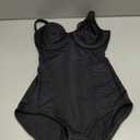 Bali Women's Firm-Control Shapewear, All-In-One Body Shaper with Built-In Underwire Minimizer Bra (Black, M, 36C)
