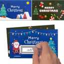 2 x 100 PCS Christmas Scratch Off Cards, DIY Custom Christmas Scratch Off Stickers, Your Own Game Tickets for Prizes Gift Scratch Cards for Small Business Holiday Birthday Party Favors Games Supplies (100-Blue Green)