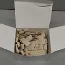 PU Leather Keychain Blanks Bulk Laser Engraving Blanks Keychain Kit with Key Rings for DIY Key Chains Craft (3.7 x 0.7 Inches, Ivory White)