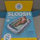 SLOOSH Inflatable Tanning Pool Lounger Float, 70" x 46" Pool Floats Adult with Pillow, 4 in 1 Suntan Tub Raft Floatie,Sunbathing Bed Lounge for Water Blow Up Kids Ball Pit Party Gifts, L-Cyan Pink