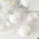 2 x White Iridescent Christmas Ball Ornaments, 9pcs 3 Iridescent White and Transparent Shinny Hanging Ornaments for Christmas Tree Decoration Xmas Home Decor Christmas Party Holiday Decorations