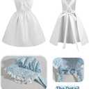 NSPSTT Prairie Dress Pioneer Costume for Girls With Bonnet -Large