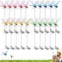 20 PCS New Simulation Dragonfly Clips, Lifelike 3D Fake Dragonfly Ornaments for Garden Decor & Yard Art, Clip-On Accessories for Hats, Backpacks & Horses, Indoor Outdoor Decoration