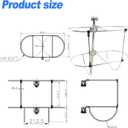 Boat Fender Holder,304 Stainless Steel Marine Folding Double Fender Rack for Boat Fender (Hold 4 Fenders)