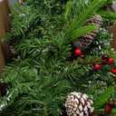 9 ft Prelit Christmas Garlands with 100 Lights Battery Operated Timer 8 Modes, Faux Garland Christmas Decorations for Mantle, Stairs, Fireplace, Decor with Natural Pine Cones, Berries