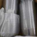 50 Pack 12 oz Disposable Clear Plastic Cups with Dome Lids and Spoons,Plastic Dessert Cups,Disposable Snack Bowls for Ice Cream,Cake,Snacks,Fruit,Cold Drinks,Milkshake,Pudding,Salad